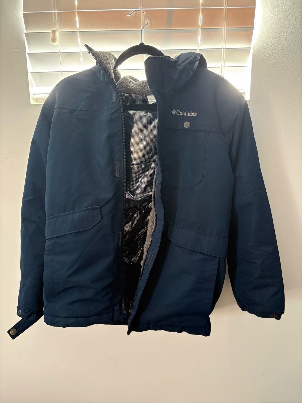 Columbia  Insulated Hooded Coat - Navy